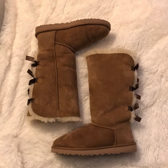 UGG Shoes - Tall Bailey Bow Chestnut Uggs